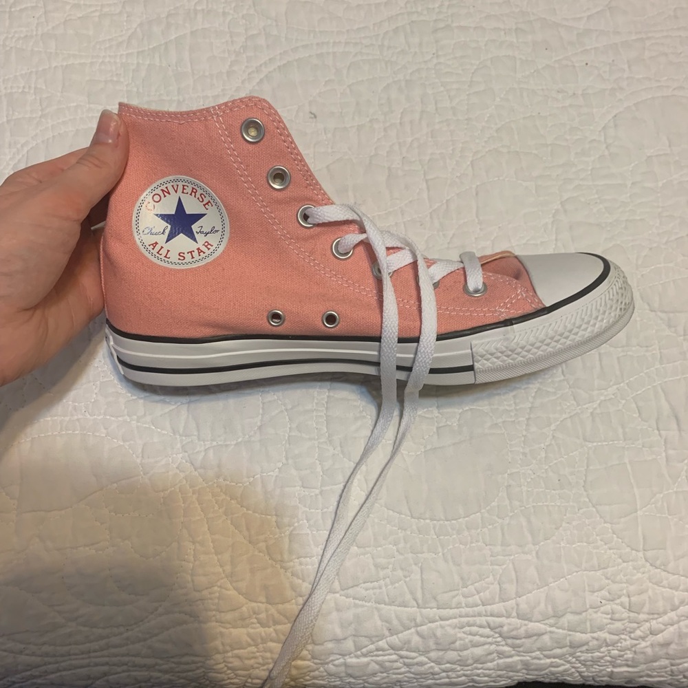 Never Worn Pink Converse High Tops